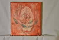 K 12 - Božena Rossí - Živá květina, enkaustika, rozměr - 23x21 cm. Vyvolávací cena 6.000,- Kč